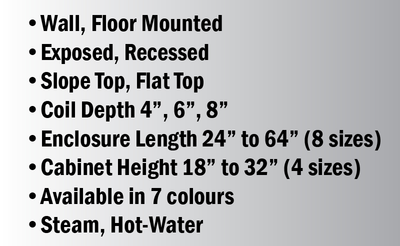 Product Page – Model SL SF FL PL Convectors Product Info Modine Convectors