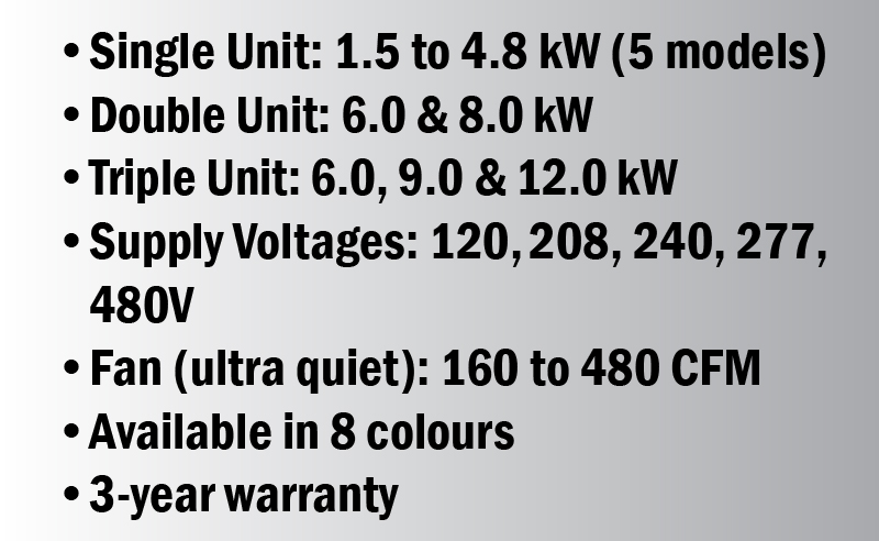Product info of Modine Electric Wall Heater Model EWH